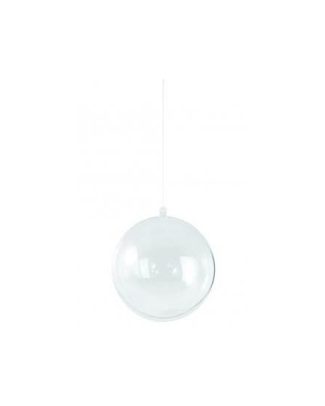 Hobby/diy kerstballen - 5x st - transparant - D8 cm - kunststof - knutselen