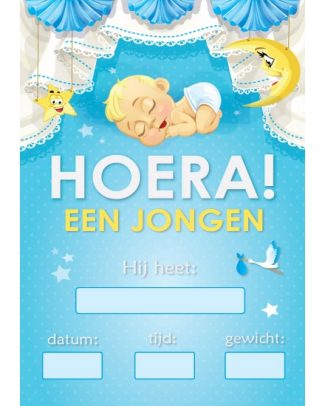 Deurposter jongen geboren