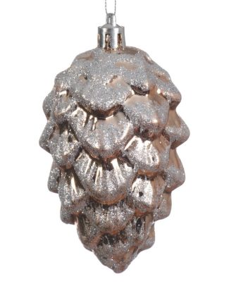 1x Kerstboomhangers bruine dennenappels 9 cm kerstversiering