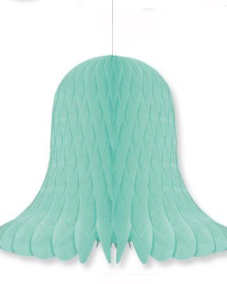 Kerstklokken lampionnen - mintgroen - 30 x 30 cm - Kerstversiering - Papier