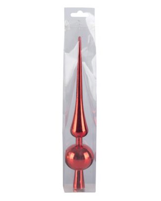 Kerst piek - rood - H25 cm - kunststof - kerstboompiek - kerstversiering