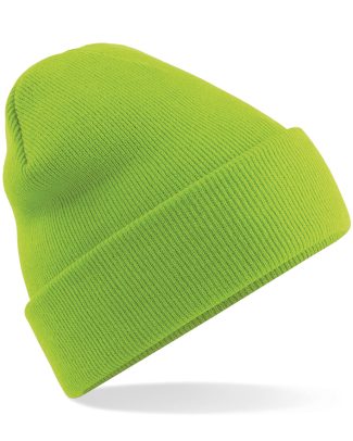 Beechfield basic winter muts/beanie - limegroen - acryl - volwassenen - Winter Essentials/accessoi