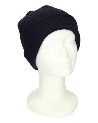 Basic winter muts navy blauw voor meisjes