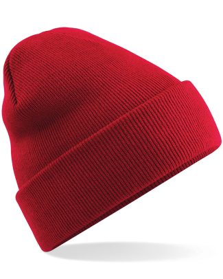 Beechfield basic winter muts/beanie - rood - acryl - volwassenen - Winter Essentials/accessoi