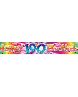 100 Jaar Birthday Foliebanier - 3,60 meter