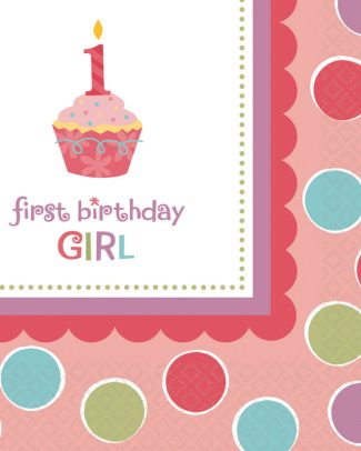Servetten cupcake girl 33x33cm