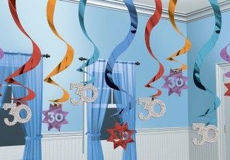 Hangdecoratie Swirls 30 Jaar