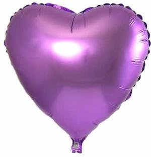 Folieballon Hart Lila