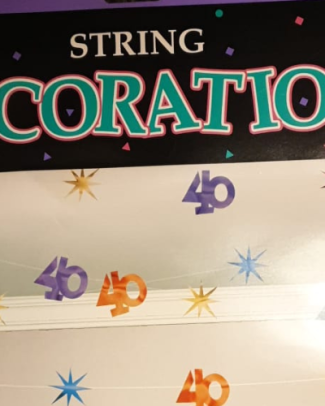 Hangdecoratiestrings - 40 jaar