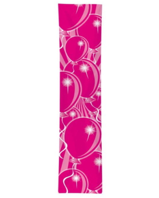 Banier roze ballonnen - 3 meter