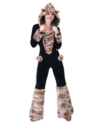 Zwarte kat/panter verkleed pak voor dames