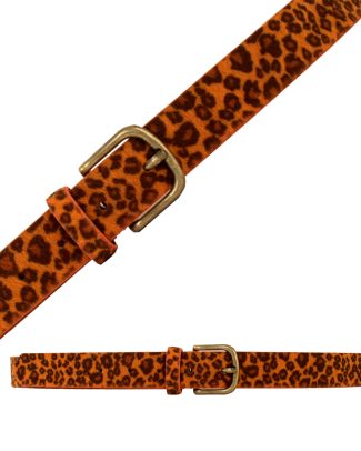 Carnaval verkleed riem - luipaard-/panterprint - oranje - Dames - gouden gesp