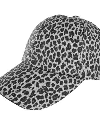 Carnaval verkleed pet - panterprint - zilver - foute-/panterparty - luipaardprint