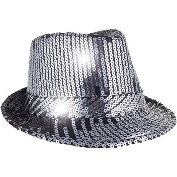 Carnaval verkleed hoedje - zilver glitter - zwart verloop - volwassenen - voor diverse thema's