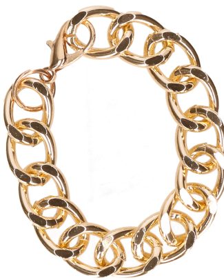 Carnaval verkleed Pimp/Gangster thema armband - goud - Verkleedkleding accessoires - kunststof