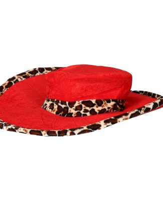 Chique verkleed pooier/pimp hoed - rood - luipaard details - voor volwassenen