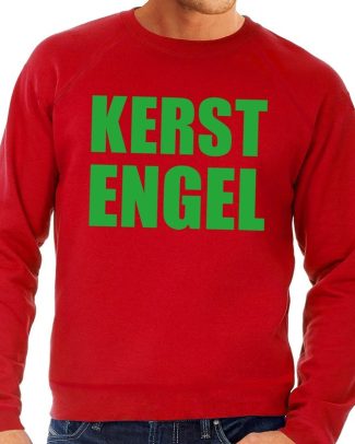Foute kersttrui Kerst Engel rood voor heren