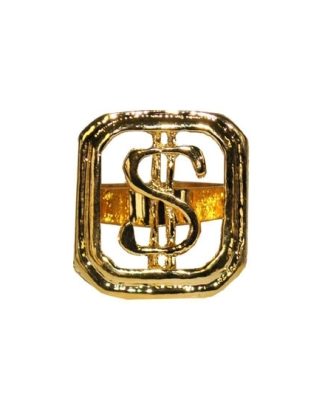 Carnaval/verkleed spullen - Gouden dollar ring verstelbaar - sieraden