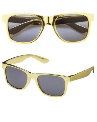 Verkleed bril - goud montuur - Carnaval zonnebril - party bril - Disco/Eighties/Pimp/Diva