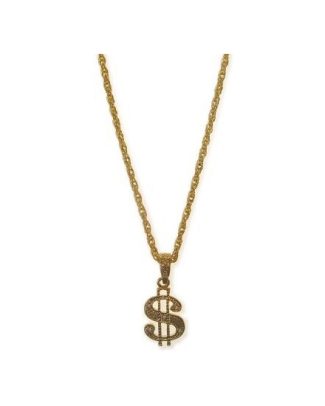 Carnaval/verkleed dollar ketting - goud - metaal - Pooier/pimp/gangster sieraden