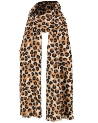 Verkleed Sjaal Leopard - bruin - 200 x 60 cm - luipaardprint/panterprint - foute panter party