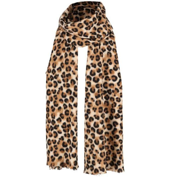 Verkleed Sjaal Leopard - bruin - 200 x 60 cm - luipaardprint/panterprint - foute panter party