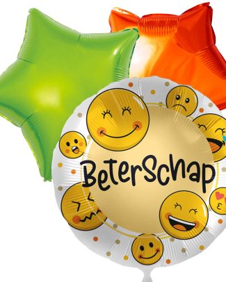 Ballon toefje beterschap smiley