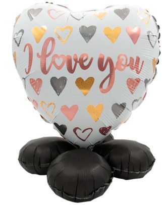 Lucht gevulde ballon op voetje i love you