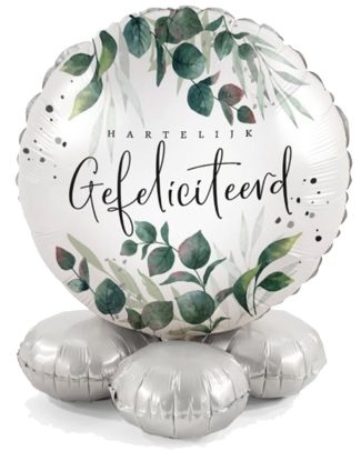 Hartelijk gefeliciteerd groen ballon cadeau
