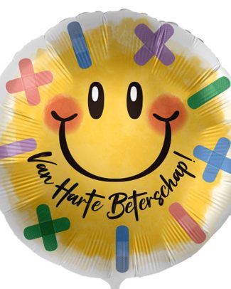 beterschap smiley met pleisters