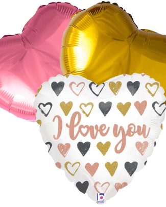 Ballonboeket i love you rose goud!