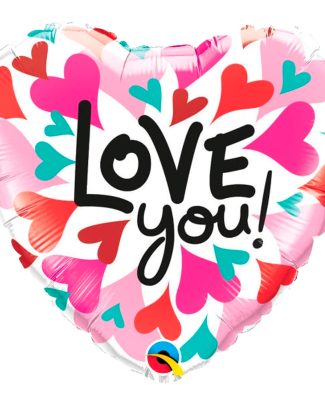 I love you retro ballon