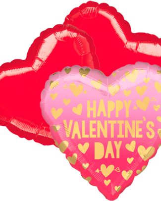 Ballon toefje valentine's day roze ombré
