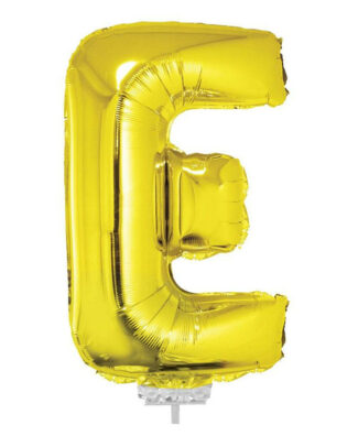 Opblaasbare letter ballons goud 41 cm