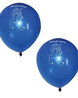 Oktoberfest feest thema ballonnen - 12x stuks - met print - bierfeest - latex - versiering