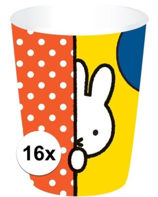 Nijntje themafeest drink bekers/bekertjes - 16x stuks - 200 ml - Kinderfeestje servies