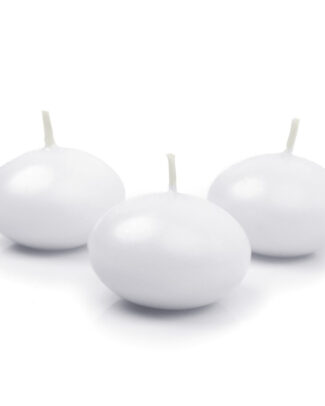 Partydeco Drijfkaarsen - 10x stuks - wit - parafine - 5 cm - woondecoratie kaarsen