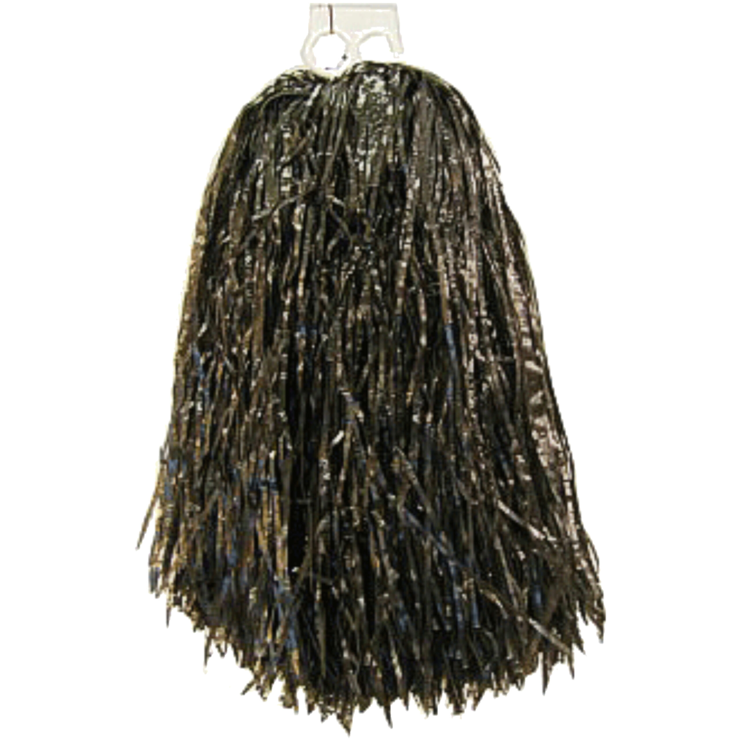 Cheerball/pompom - 1x - zwart - met ringgreep - 33 cm - cheerleader verkleed accessoires 1 Cheerball/pompom - 1x - zwart - met ringgreep - 33 cm - cheerleader verkleed accessoires