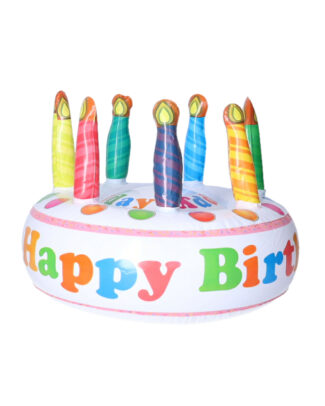 Verjaardagshoed - taart - 26 cm - opblaasbare verjaardag hoed