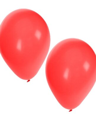 Bellatio Decorations party ballonnen - 25x stuks - rood - 27 cm - verjaardag - versiering