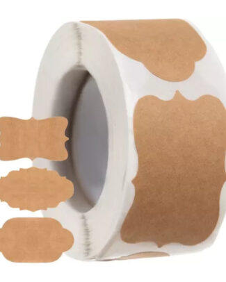 Ruhhy labelstickers - lichtbruin - 300 stuks - cadeaulabels - cadeau etiketten