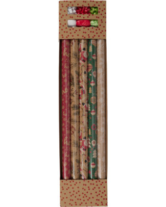 Kerst inpakpapier/cadeaupapier set - 11-delig - 200 x 70 cm - kerstprint - inpakken