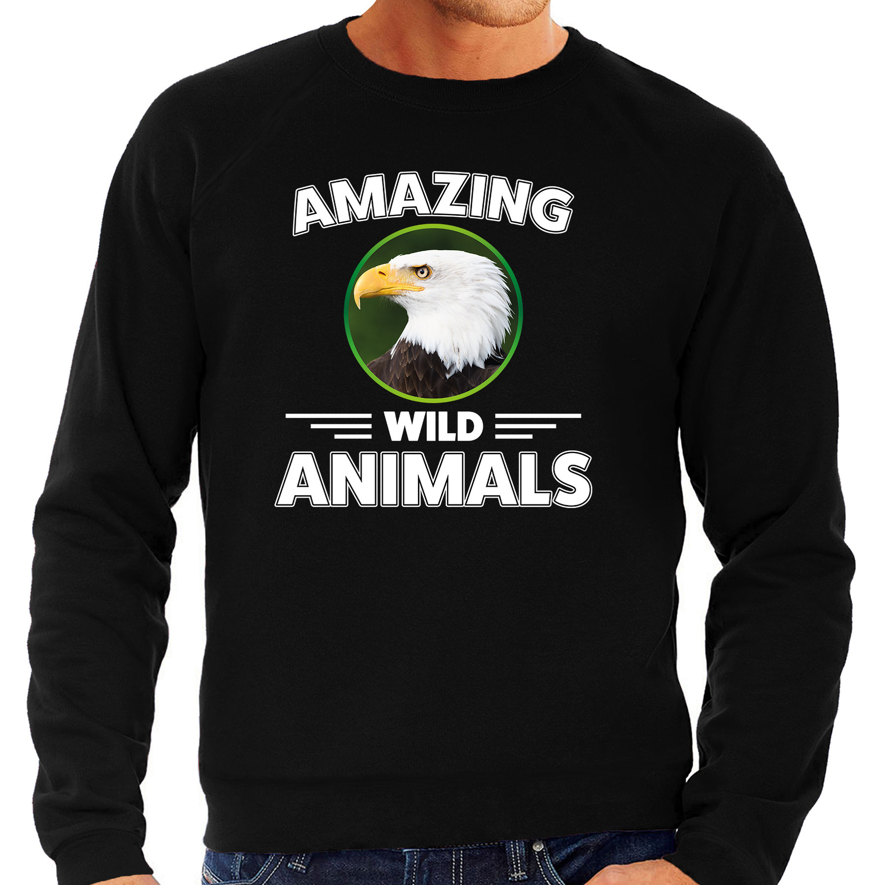 Sweater eagles are serious cool zwart dames - zeearenden/ arend trui M - 1 Sweater eagles are serious cool zwart dames - zeearenden/ arend trui M -