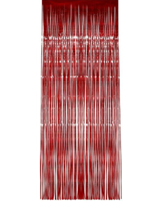 Folie deurgordijn versiering - rood - 244 x 91 cm - glitter and glamour wanden