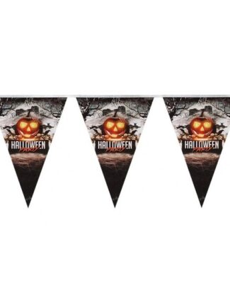 Vlaggenlijn/slinger pompoen 250 cm Halloween decoratie