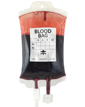 Halloween nep bloed zak - ophangbaar - 300 ml - carnaval/verkleed artikel - wonden maken