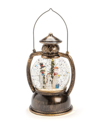 Konstsmide?Snowglobe lantaarn - sneeuwpop - klassiek - 20 cm - met verlichting - sneeuwlantaarn