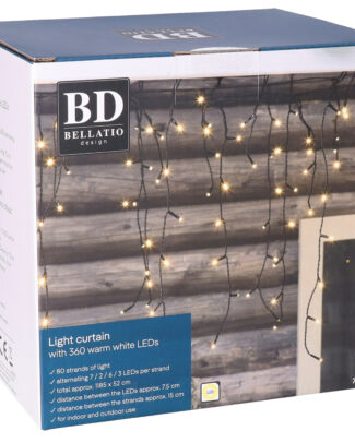 Bellatio Decorations ijspegelverlichting - 360 leds - warm wit - 12 mtr - kerstverlichting