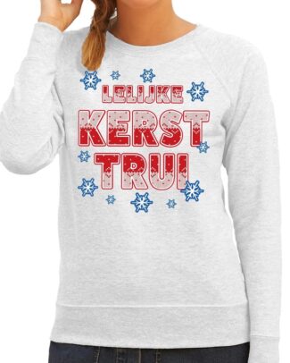 Foute kersttrui / sweater Lelijke kerst trui grijs voor dames