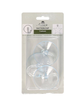 Zuignappen ophanghaakjes - 3x st - 6 cm - groot - transparant - kerstverlichting ophangen
